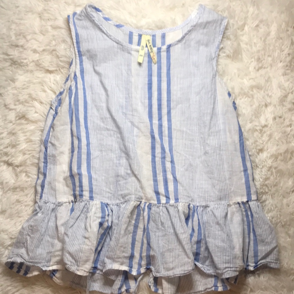 adorable striped slit back tank